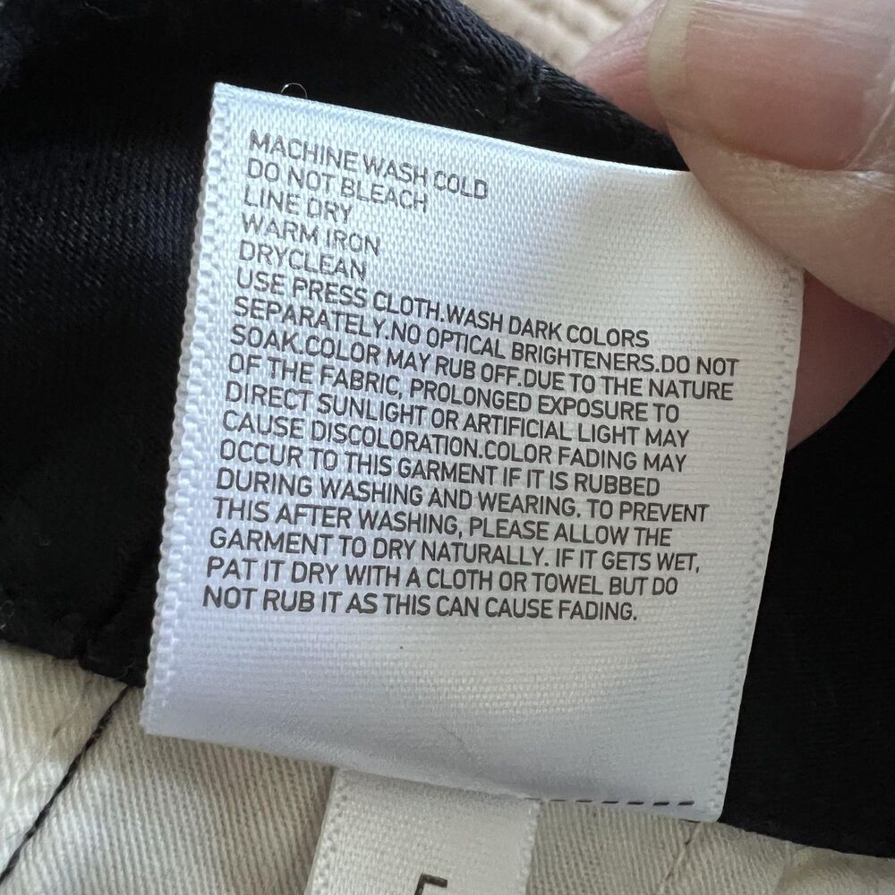 Uniqlo U Pants Women 8 Black Cotton Wide Leg High Rise Chino Casual Wear Classic - Picture 14 of 16